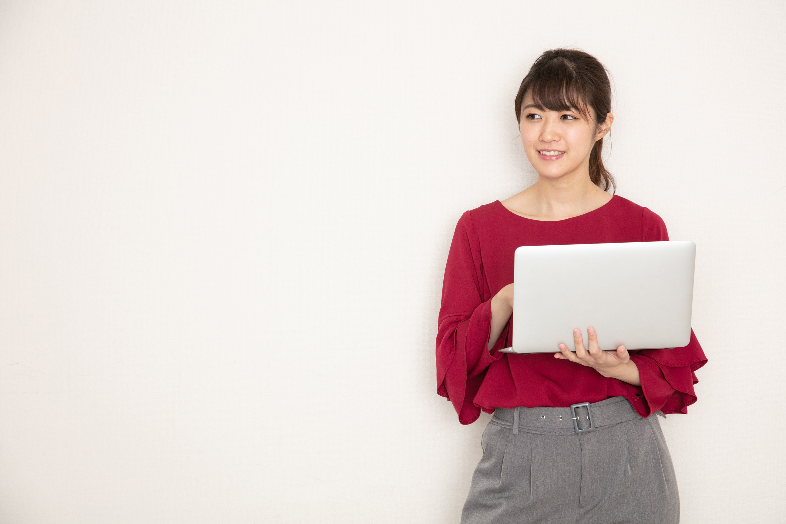 Woman with computer